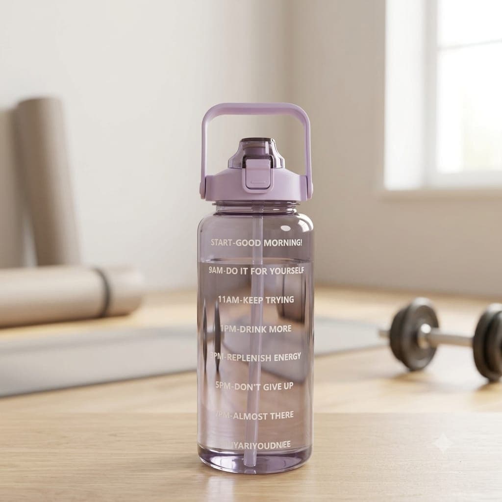 Motivational Water Bottle 2Ltr(Purple)